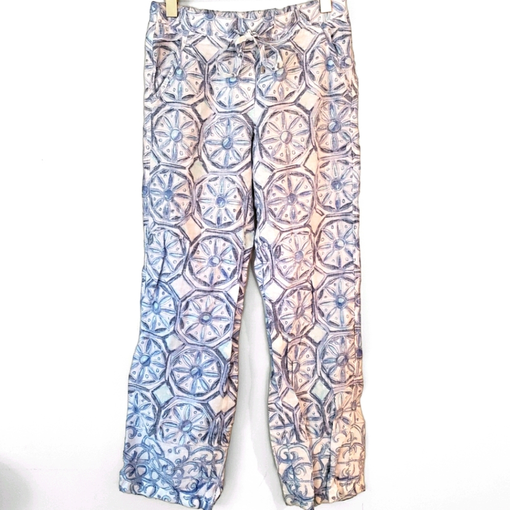 Tommy Bahama 100% linen drawstring summer pants 4